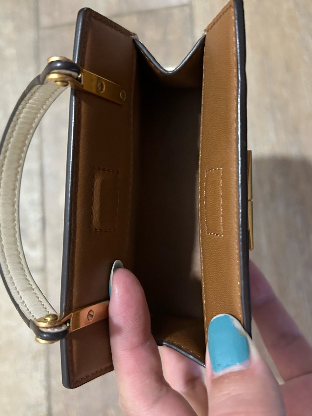 Tory Burch Lee Radziwill Petite Cream Mini Top Handle Crossbody Bag - Picture 6 of 9